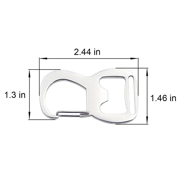 Multi Self-Locking Carabiner Bottle Opener Keychain Tool