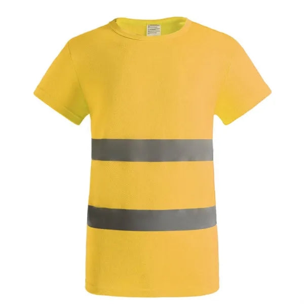 Double Stripe Reflective Crew Neck Short Sleeve