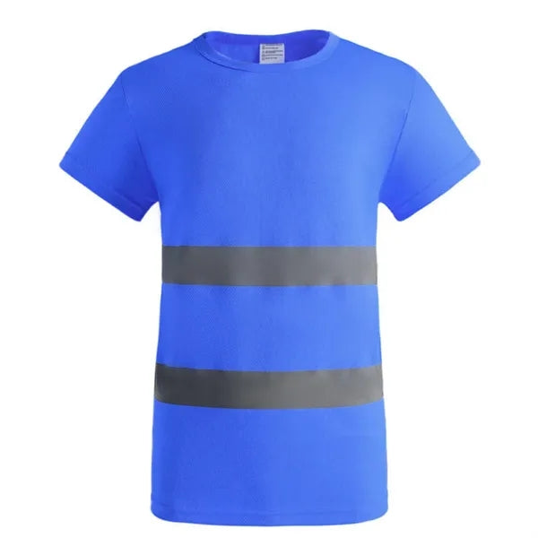 Double Stripe Reflective Crew Neck Short Sleeve