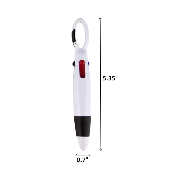 4 in 1 Plastic Carabiner Pen