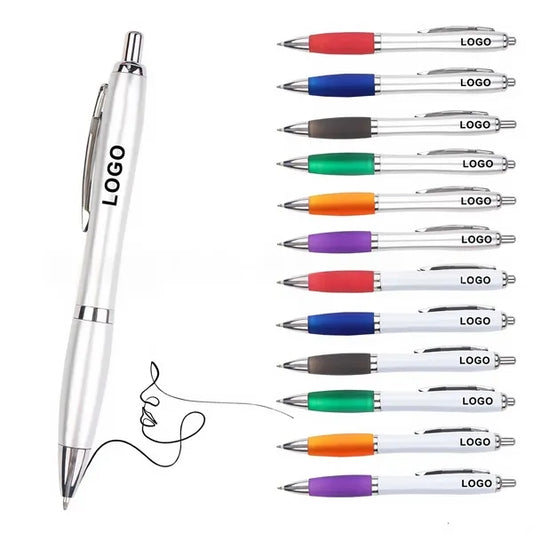 Press-Type Plastic Barrel Ballpoint Pen