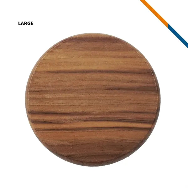 Brock Walnut Round Coaster