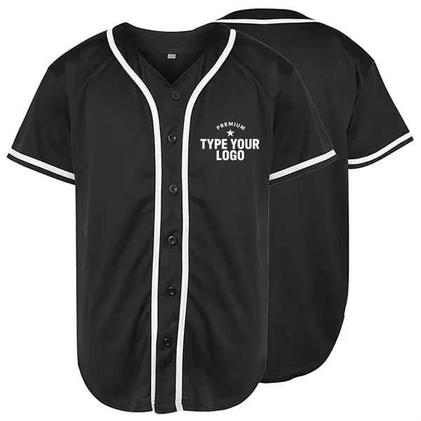 Blank Baseball Jersey Short Sleeve Hip Hop Style