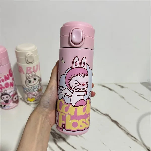 400ml Labubu Cute Cartoon Insulated Water Bottle