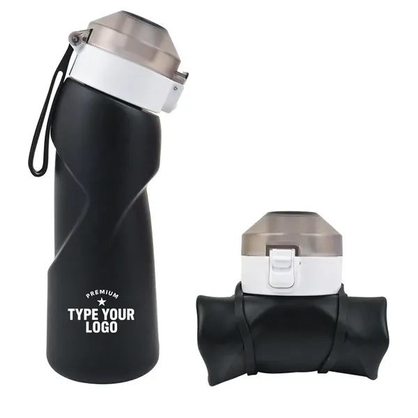 24oz Collapsible Silicone Travel Water Bottle Leakproof