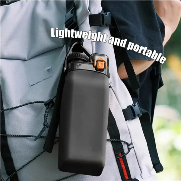 20oz Double Lid Foldable Silicone Sports Bottle