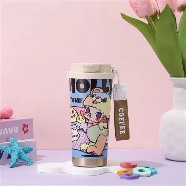 20oz Cute Labubu Travel Coffee Mug with Straw Lid