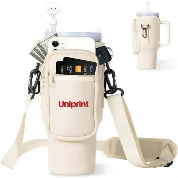 Water Bottle Carrier Bag with Phone Pocket for 40oz