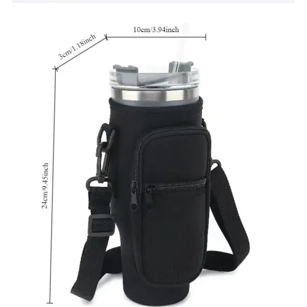 Water Bottle Carrier Bag with Phone Pocket for 40oz