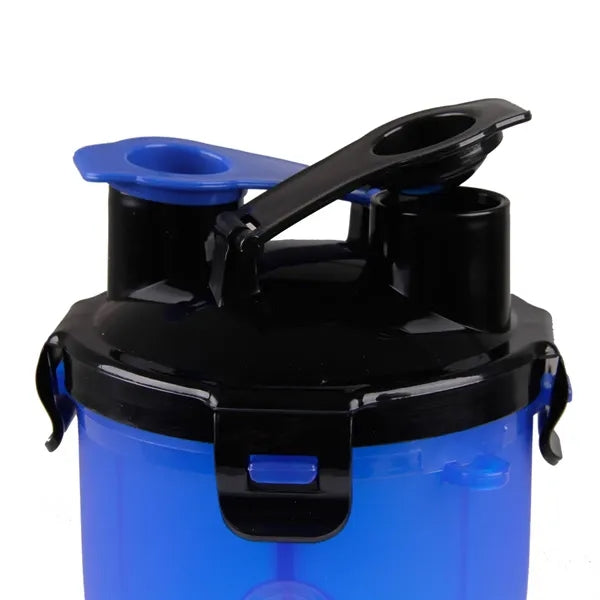 Portable Outdoor Pet Feed Water Cup with Foldable Food Bowl