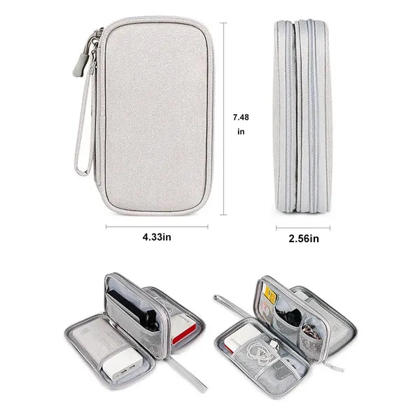 Portable Electronic Organizer Bag Universal Storage Case