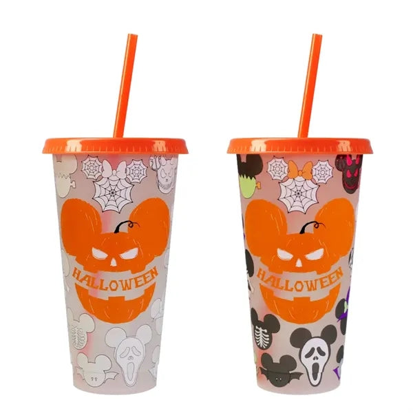Color Changing Cups With Lid and Straw