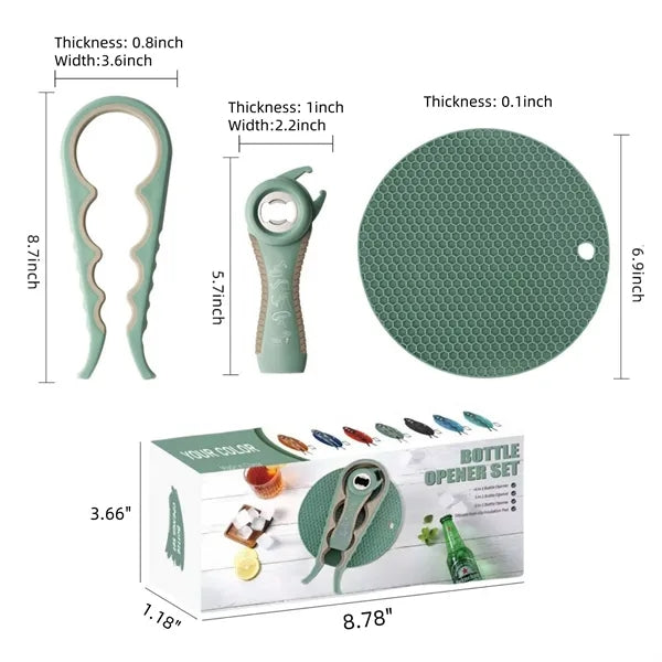 Multi-Functional Bottle Opener 3 Piece Set