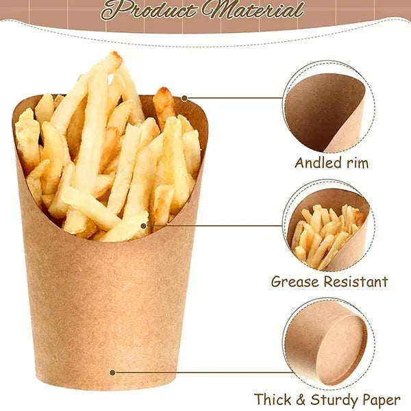 16oz Disposable Takeaway French Fries Paper Charcuterie Cups