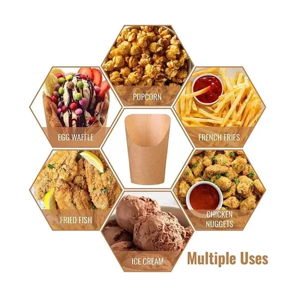 16oz Disposable Takeaway French Fries Paper Charcuterie Cups