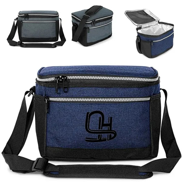 12 Can Lunch Cooler Shoulder Bag With Side Mesh Pockets