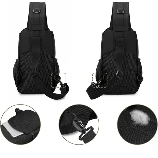Oxford Cloth Outdoor Tactical Sling Bag With Multi Pocket