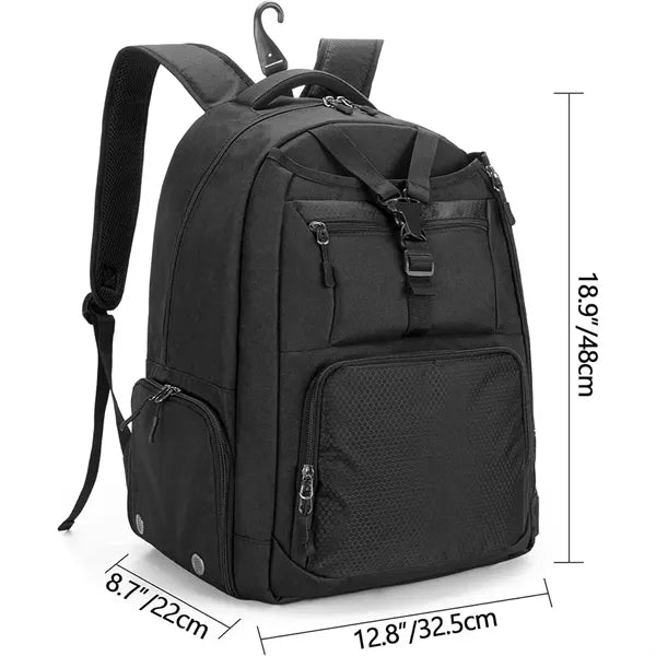 Polyester Tennis Backpack With Multi Pocket And Shoe Storage