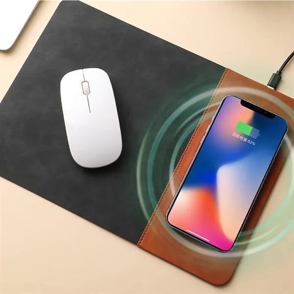 Wireless Charging Mouse Pad 15W Fast Charge Office Desk