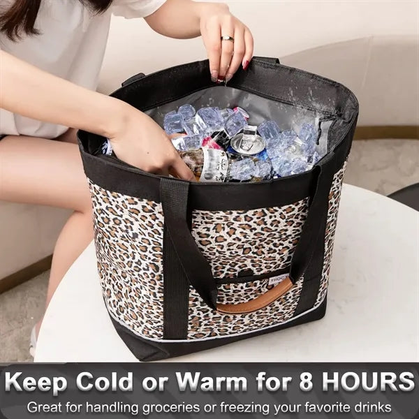 Waterproof Insulated Lunch Cooler Bag Grocery Handle Tote