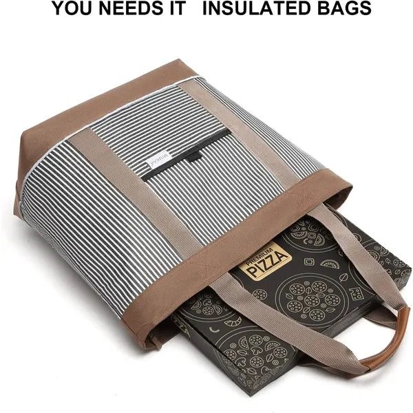 Waterproof Insulated Lunch Cooler Bag Grocery Handle Tote