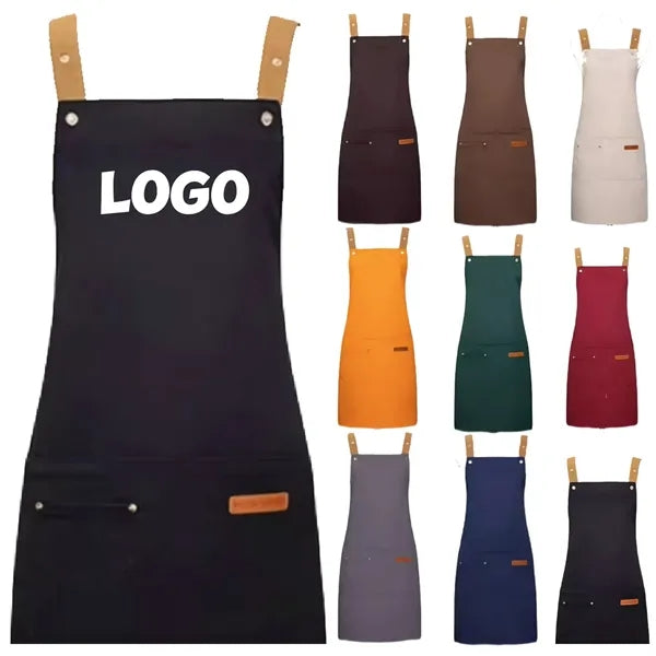 Water Resistant Apron with H Strap and Pockets