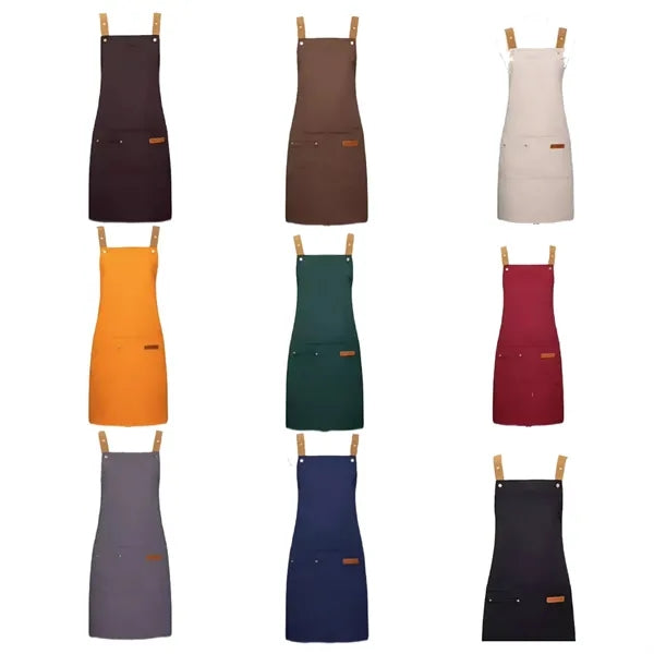 Water Resistant Apron with H Strap and Pockets