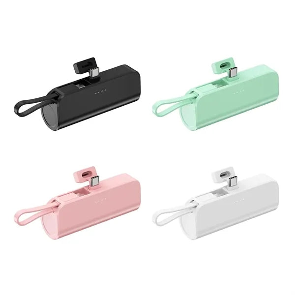 5000mAh Mini Portable Power Bank w/ Type-C & Lightning Ports