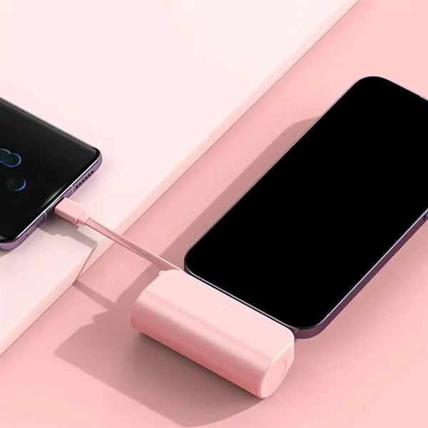 5000mAh Mini Portable Power Bank w/ Type-C & Lightning Ports