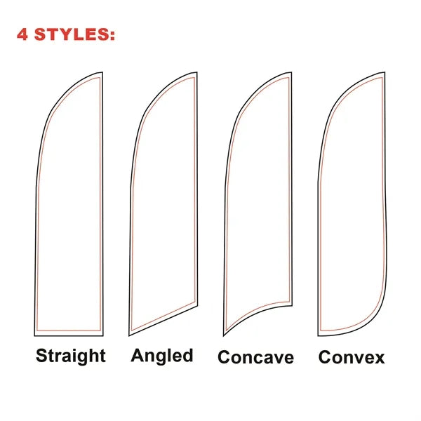 9' Feather Flag Kit-Double Sided With Cross Base&Water Bag