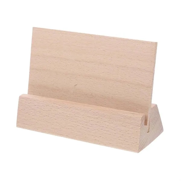 Wooden Menu Holder Office Card Display Stand