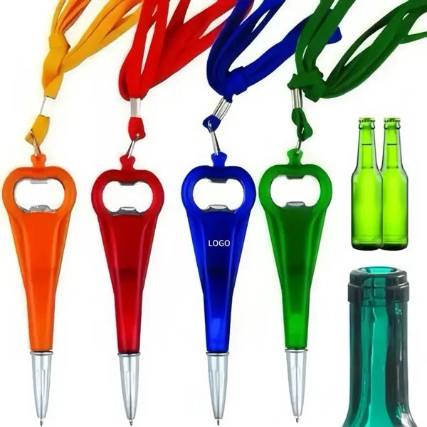 Multi-Functional Lanyard Bottle Opener Ballpoint Pen
