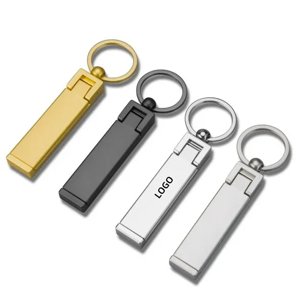 Zinc Alloy Heavy-Duty Bag Hook Phone Stand With Keyring