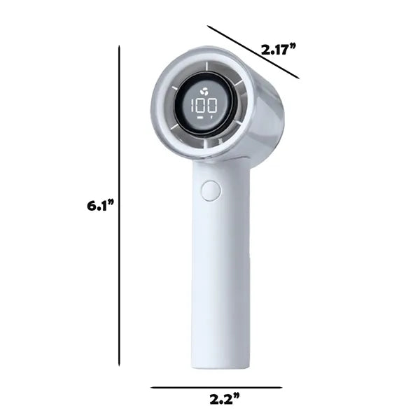 Portable Handheld Fan With Integrated Display