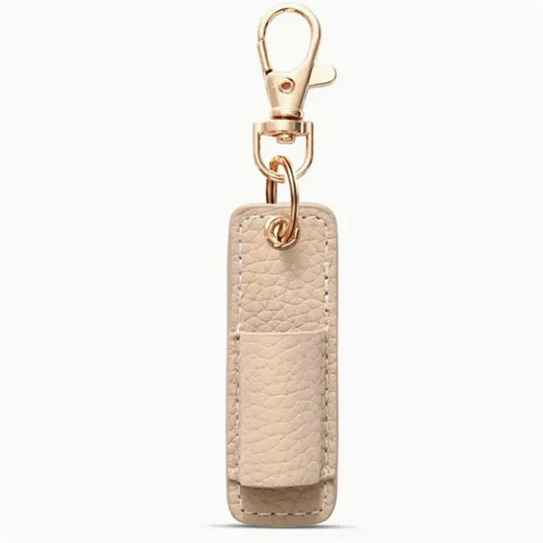 Leather Keychain With Pen Clip
