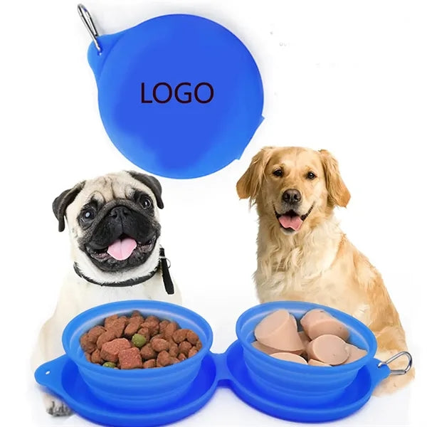 Collapsible 2-in-1 Pet Food and Water Bowl
