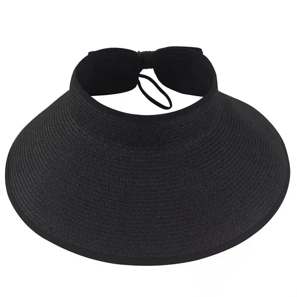 Foldable Straw Sun Visor Hat for Women