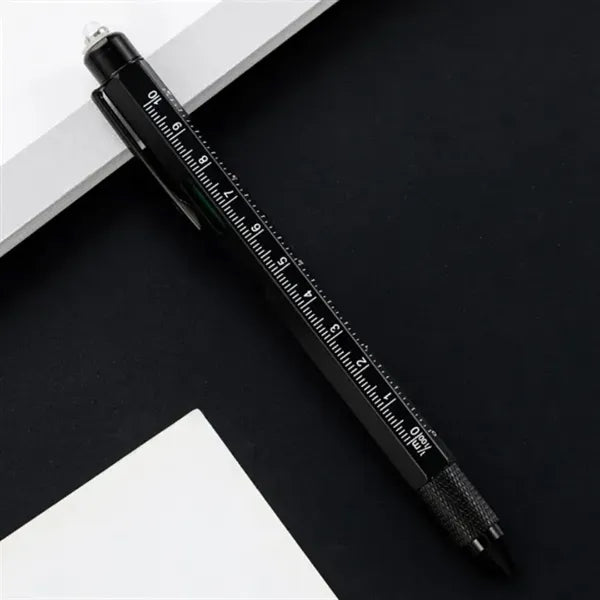 9-in-1 Metal Multi-Tool Pen with LED Light & Stylus