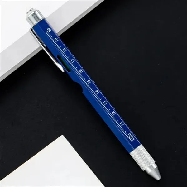 9-in-1 Metal Multi-Tool Pen with LED Light & Stylus