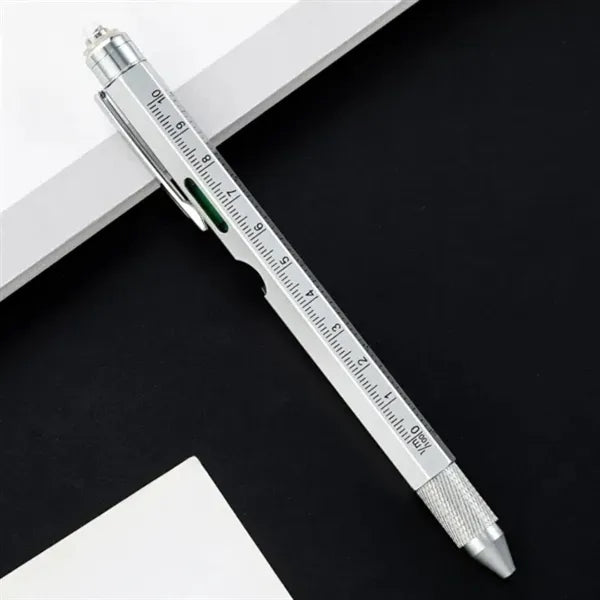 9-in-1 Metal Multi-Tool Pen with LED Light & Stylus