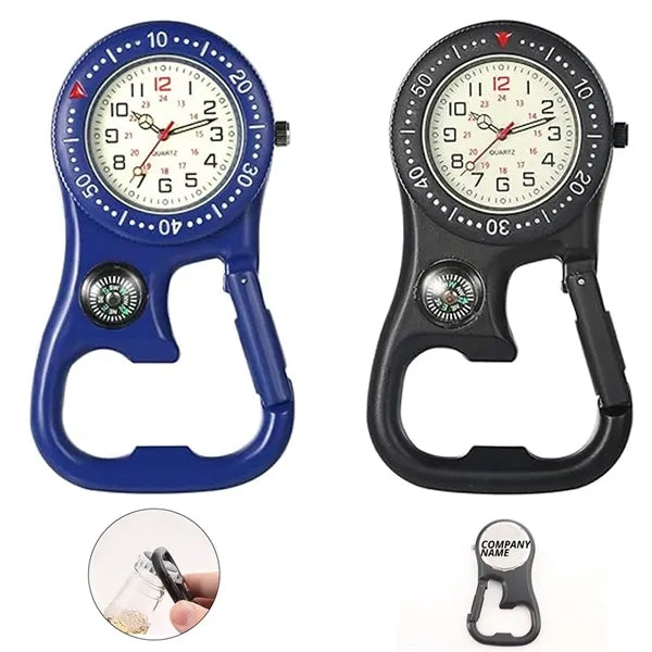 Multifunction Clip-On Fob Watch
