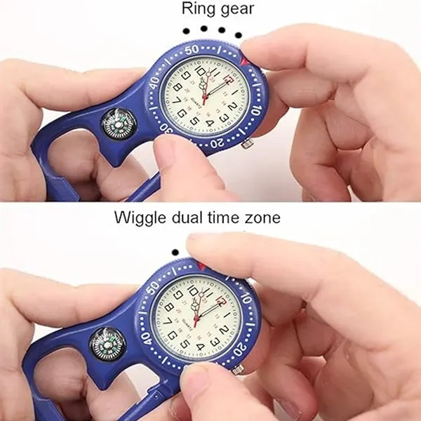 Multifunction Clip-On Fob Watch
