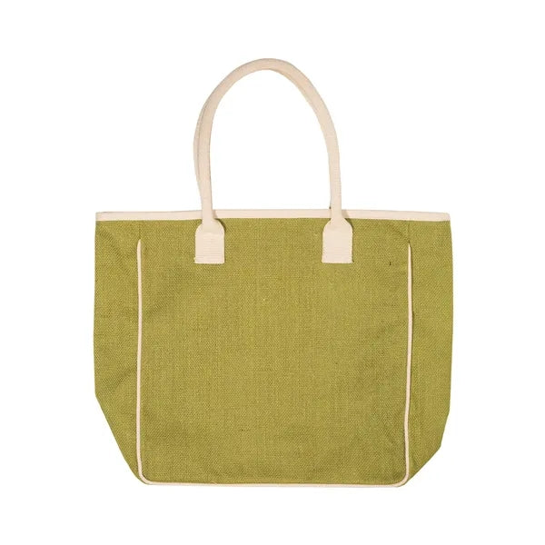 Seville Jute & Canvas Tote Bag