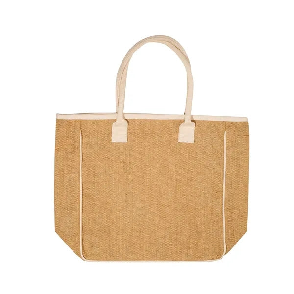 Seville Jute & Canvas Tote Bag