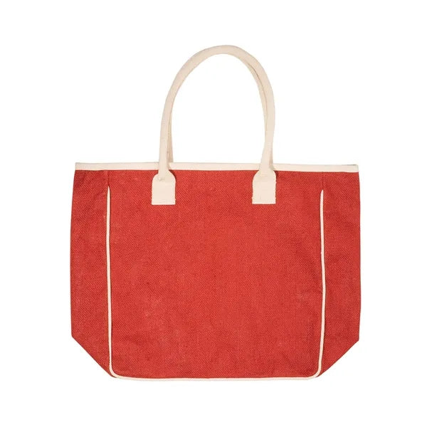 Seville Jute & Canvas Tote Bag