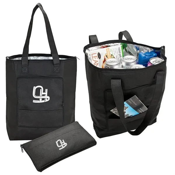 Oxford Cloth Folding Cooler Tote Shopping Bag