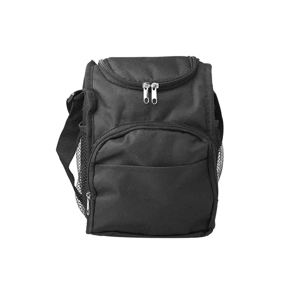 600D Polyester Tote Cooler Lunch Bag With 2 Zipper Pockets