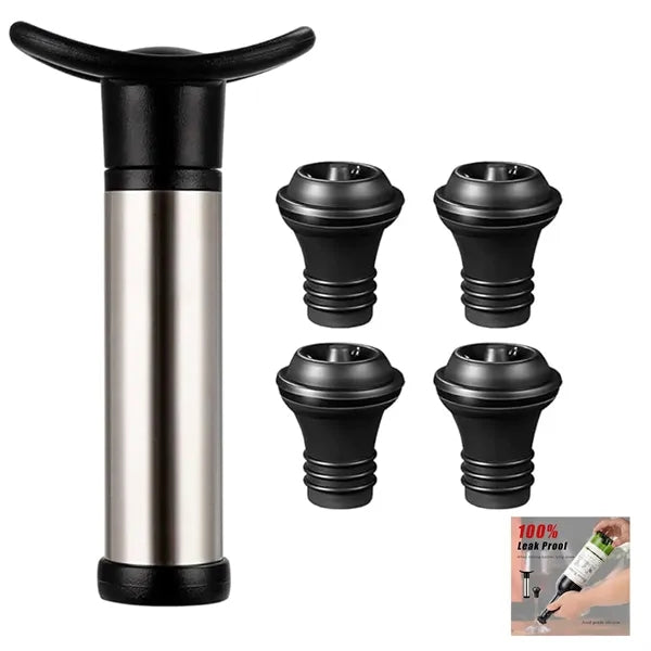 Wine Saver Pump with 4 Vacuum Stoppers