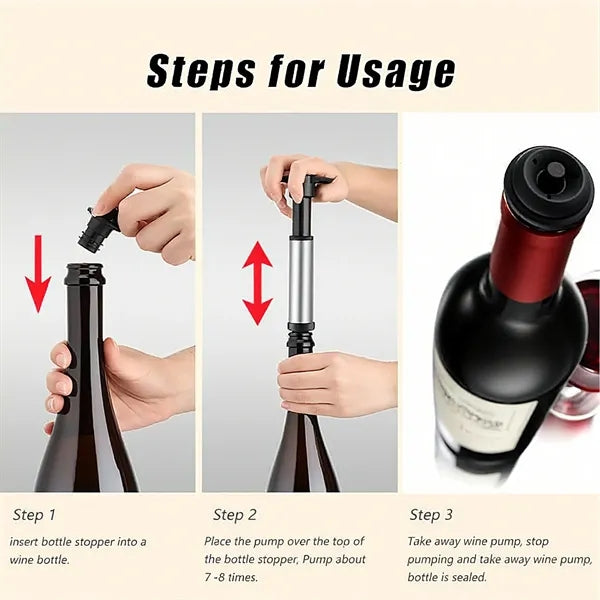 Wine Saver Pump with 4 Vacuum Stoppers