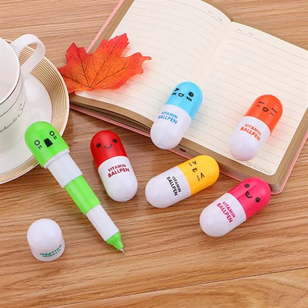 Retractable Capsule Pill Ballpoint Pen